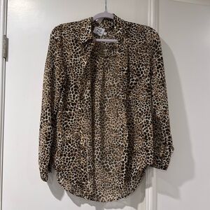 NWOT Princess Polly Leopard Shirt Size 2